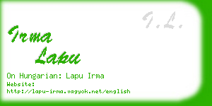 irma lapu business card